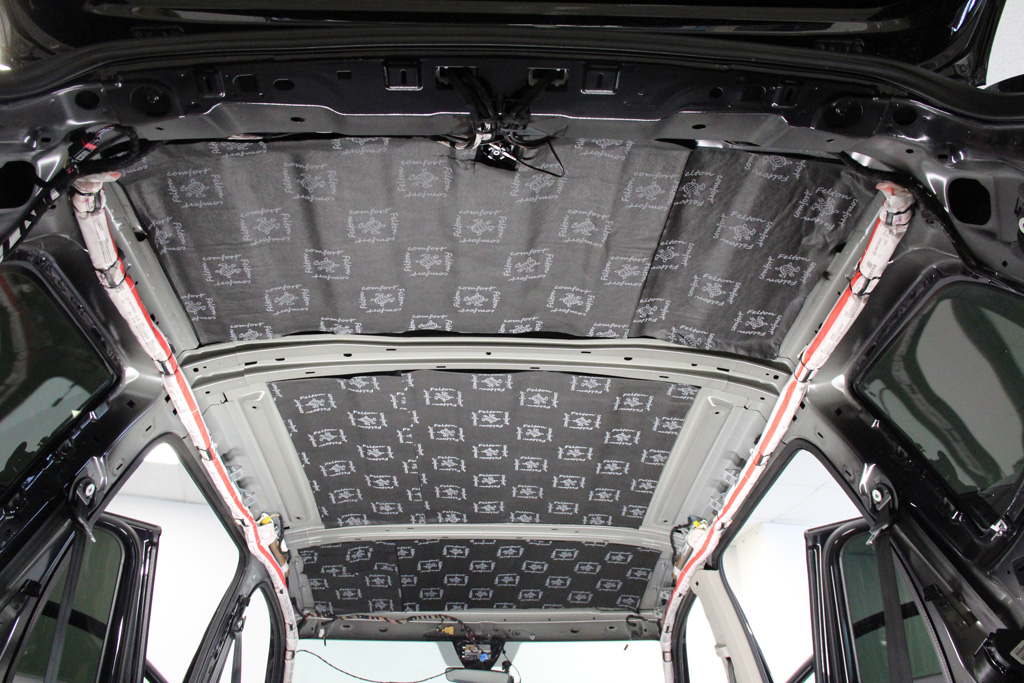 шумоизоляция потолка в 2 слоя Volkswagen Teramont